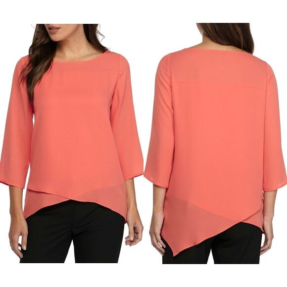 New! THE LIMITED Women's Crossover Spice Orange Top Blouse Size XL - Picture 1 of 3